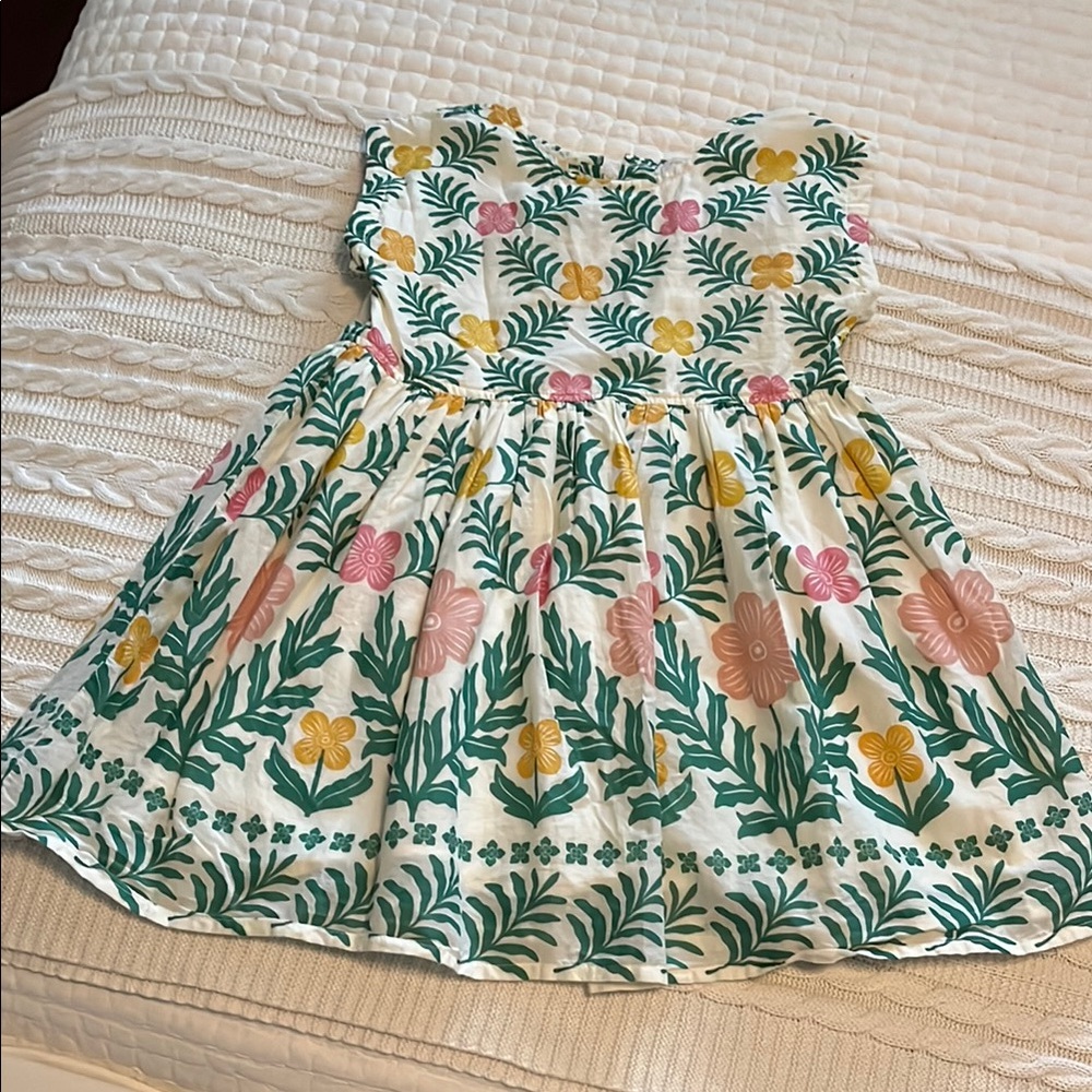 Pink Chicken Green and Pink Flutter Sleeve Sundress